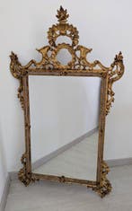 Miroir mural - Bois doré