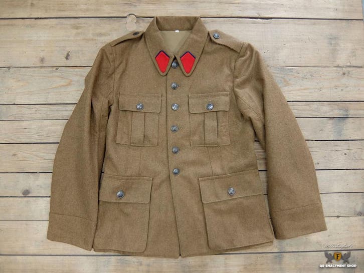 Replica van het Belgische wollen vest WO2, veldjas, ww2, Verzamelen, Militaria | Tweede Wereldoorlog, Landmacht, Kleding of Schoenen