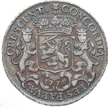 Nederland, Utrecht 1/2 Dukaton 1774 - Beautiful coloring