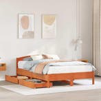 vidaXL Bed met matras massief grenenhout wasbruin 140x190 cm, Huis en Inrichting, Verzenden, Nieuw