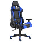 vidaXL Gamestoel draaibaar PVC blauw, Huis en Inrichting, Stoelen, Verzenden, Nieuw