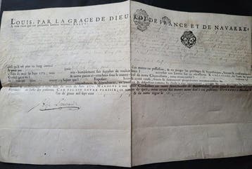 Sous le règne de Louis XVI (1774-1792) - Lettres patentes