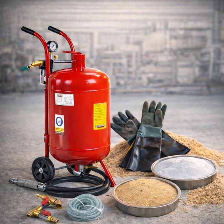 XL straalketel Set - Zandstraalketel - Zandstralen met, Bricolage & Construction, Outillage | Autres Machines, Enlèvement ou Envoi