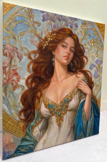Ekaterina Dzuba (1982) - Parmi les Iris, Antiek en Kunst