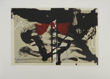Antoni Tapies (1923-2012) - Composition expressive en noir