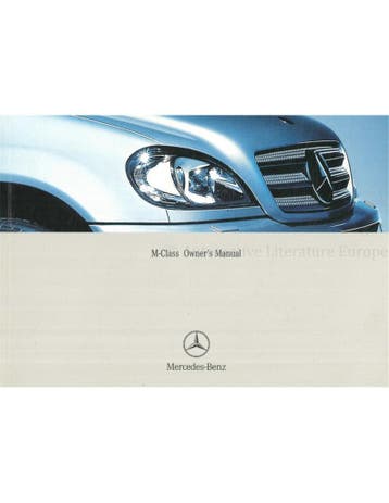 2003 MERCEDES BENZ M-KLASSE INSTRUCTIEBOEKJE ENGELS
