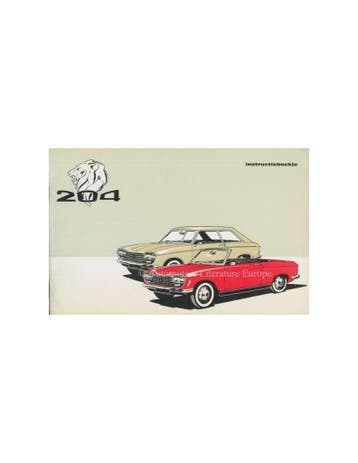 1967 PEUGEOT 204 COUPE CABRIOLET INSTRUCTIEBOEKJE