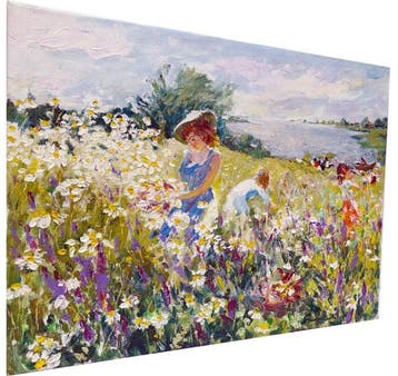 Anatoly Belonog (1946) - Champs en Fleurs au Bord de l’Eau