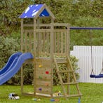 vidaXL Speeltoren Bruin Massief Geïmpregneerd Hout, Kinderen en Baby's, Speelgoed | Buiten | Speeltoestellen, Verzenden, Nieuw