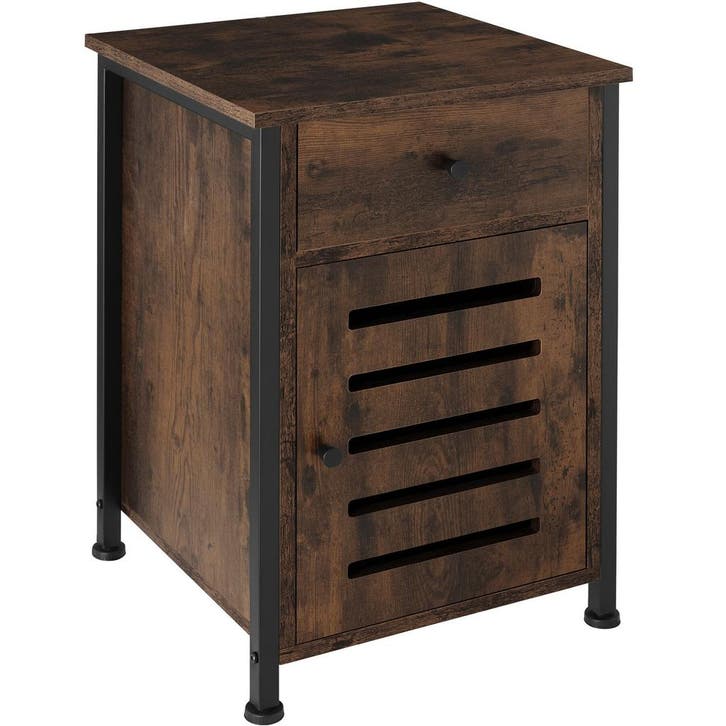 tectake Nachtkastje Waterford 40x42x60,5cm - Industrieel hou, Maison & Meubles, Tables | Tables d'appoint, Envoi