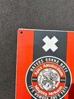 Vintage emaille Ajax Amsterdam bord – “Niemand is groter dan, Antiek en Kunst