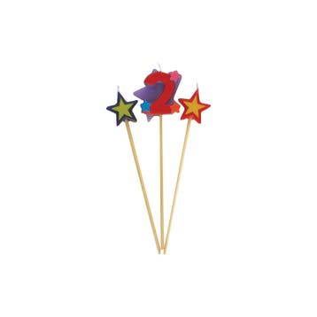 Kaarsen Set 2 Jaar Sterren 26cm 3st, Hobby en Vrije tijd, Verzenden, Nieuw