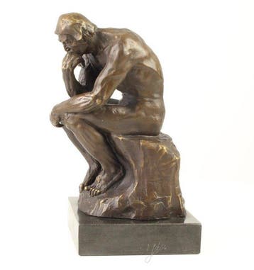 Beeld, Exclusief sculptuur van “De Denker” 30.5 cm / 5.6 kg, Antiek en Kunst