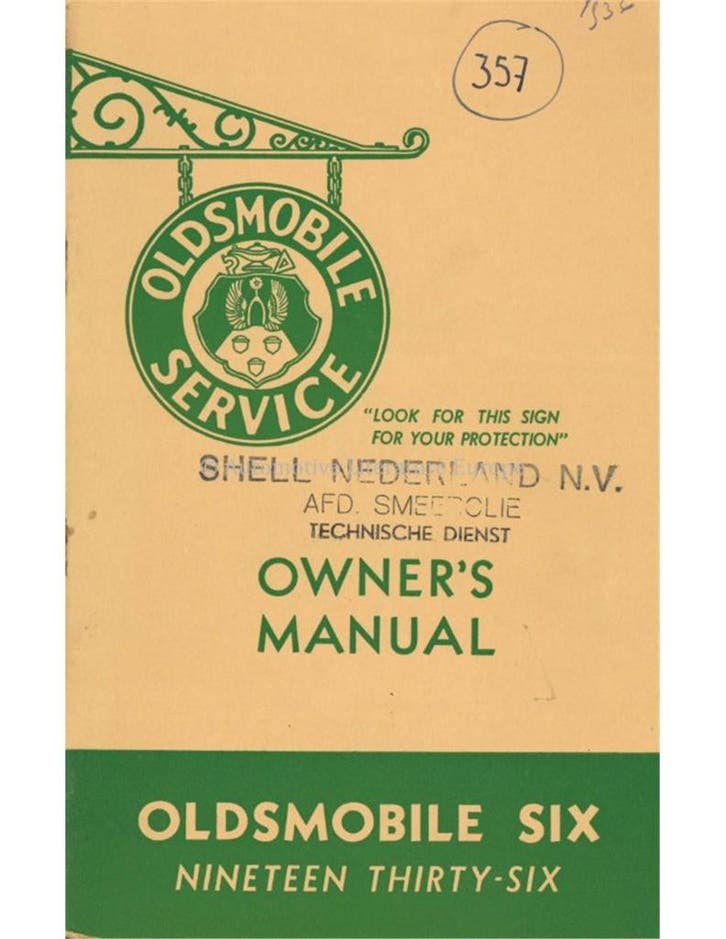 1936 OLDSMOBILE SIX INSTRUCTIEBOEKJE ENGELS, Auto diversen, Handleidingen en Instructieboekjes