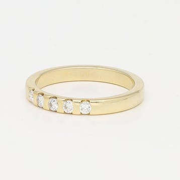 Ring - 14 karaat Geel goud Diamant (Natuurlijk), Bijoux, Sacs & Beauté