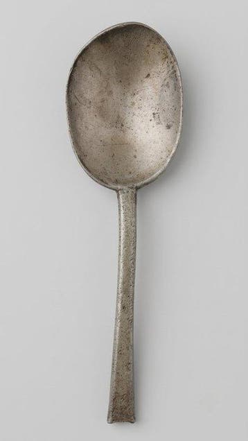 Cuillère de service - Étain - Cuillère en étain du XVIIe