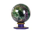Grote regenboog fluoriet steen Bol - Hoogte: 180 mm -