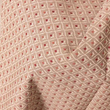 BA089 - Hoogwaardige Gobelin-stof – Taupe met rode en oranje