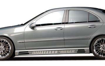 Rieger side skirt | C-Klasse (W203): 05.00- - Sedan, T-model, Auto-onderdelen, Verzenden, Nieuw, Mercedes-Benz
