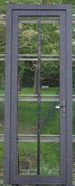 pvc buitendeur , deur , achterdeur 92 x 251 wit / zwart 9005, 80 tot 100 cm, 215 cm of meer, Nieuw, Ophalen of Verzenden