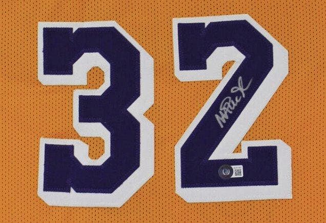 NBA - Magic Johnson - Geel aangepast basketbeshirt -, Collections, Collections Autre