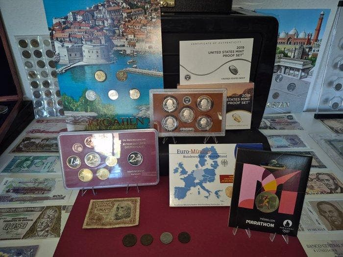 Wereld. World Collection from 1805 - Germany Proof Sets, USA, Postzegels en Munten, Munten | Europa | Niet-Euromunten