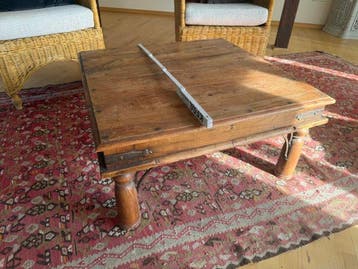 Bijzettafel - hard hout, IJzer