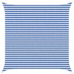 vidaXL Zonneschaduwzeil Blauw en Wit 4 x 4 m HDPE, Verzenden, Nieuw