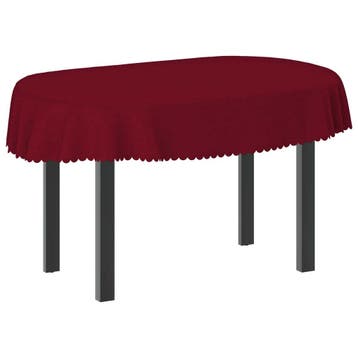 vidaXL Tafelkleed Ovaal Wijnrood 130 x 220 cm, Huis en Inrichting, Verzenden, Nieuw