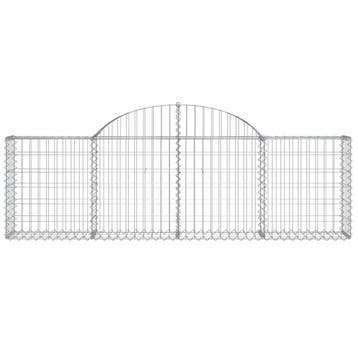 vidaXL Schanskorf gewelfd 200x30x60/80 cm gegalvaniseerd, Verzenden, Nieuw