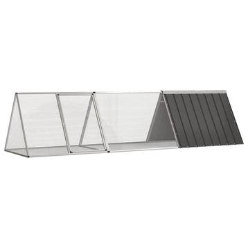 vidaXL Konijnenkooi Antraciet 302,5x80,5x71 cm, Verzenden, Nieuw