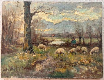 Jan J. van der Stap (1874-1940) - Herfstweide, Antiek en Kunst
