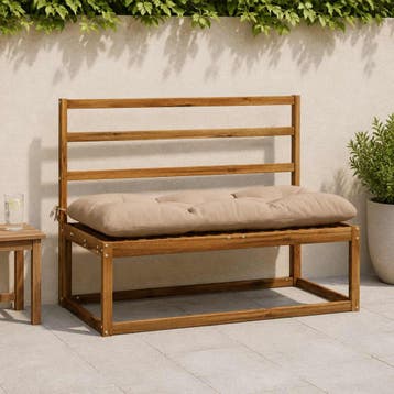 vidaXL Bankkussen VIANEN 100% Polyester Zand 100 x 50 x 12, Verzenden