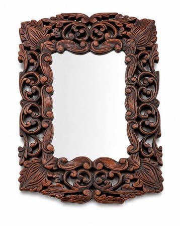 Spiegel - Hout, Glas - decoratieve spiegel