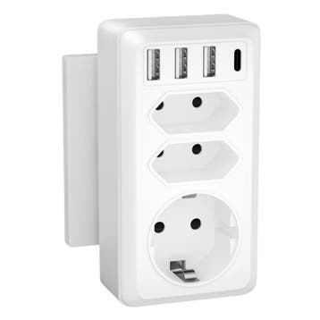 DrPhone PlugPro - Stopcontact Adapter Met 3 Stopcontacten +, Verzenden, Nieuw