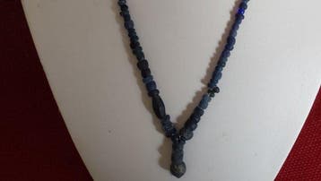 Romain antique, Empire Verre Collier de perles de verre
