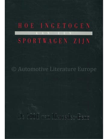 1990 MERCEDES BENZ 500E BROCHURE NEDERLANDS, Nieuw