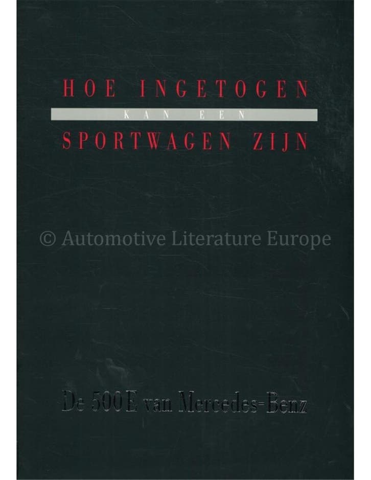 1990 MERCEDES BENZ 500E BROCHURE NEDERLANDS, Boeken, Auto's | Folders en Tijdschriften