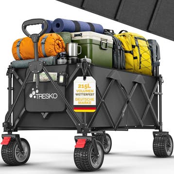 Bolderkar - Opvouwbaar - Bolderwagen  - Zwart - TRESKO®, Verzenden