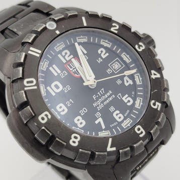 Luminox - All-black PVD Tritium Aviation F-117 Nighthawk -