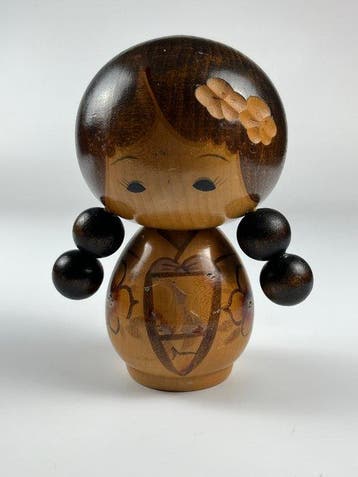 Beeldje - Japanese Vintage Kokeshi Dolls Lot Traditional &