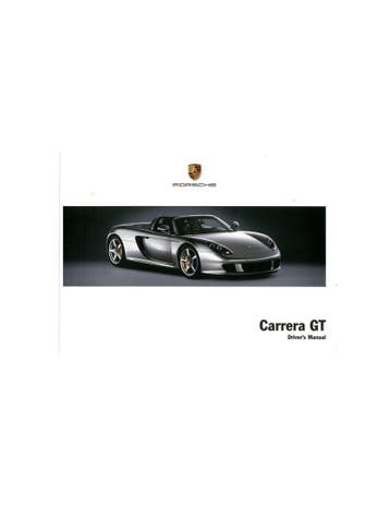 2003 PORSCHE CARRERA GT INSTRUCTIEBOEKJE ENGELS, Auto diversen, Handleidingen en Instructieboekjes, Ophalen of Verzenden