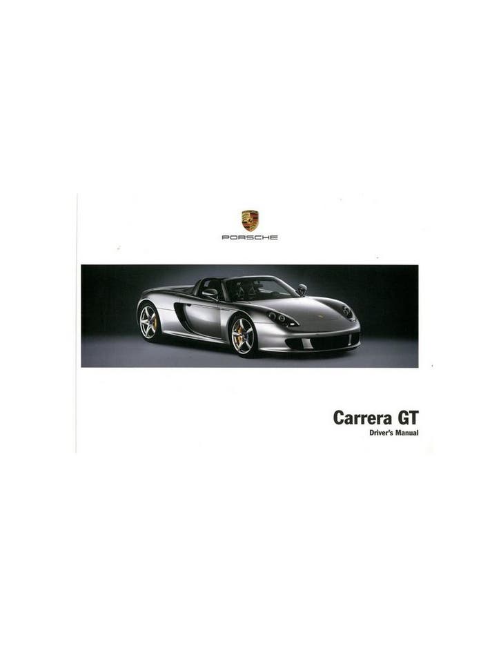 2003 PORSCHE CARRERA GT INSTRUCTIEBOEKJE ENGELS, Auto diversen, Handleidingen en Instructieboekjes, Ophalen of Verzenden
