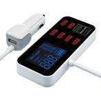 DrPhone ATL1 8 Multi USB Autolader - QC 3.0 & PD USB C, Télécoms, Chargeurs de voiture, Verzenden