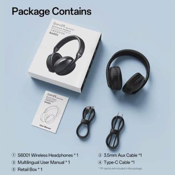 SuperEQ S6001 Draadloze Koptelefoon - Bluetooth 5.3 / 3.5mm, Verzenden, Nieuw