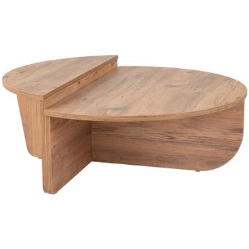 Evila Modern Coffee Table Set (2 Pieces), Atlantic Pine,, Verzenden
