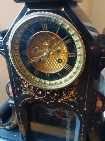 Pendule Napoleon III Marmer - 1850-1900, Antiek en Kunst