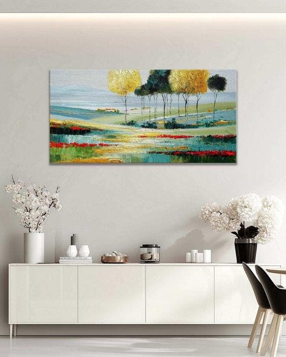 Stefano - Fields of Golden Light, Antiek en Kunst, Kunst | Schilderijen | Modern