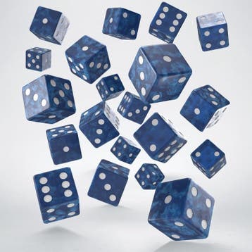 Dobbelstenen Full Pack of D6s Cobalt & White, Hobby en Vrije tijd, Ophalen of Verzenden, Nieuw