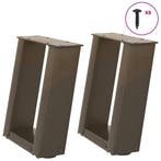 vidaXL Salontafelpoten 2 st U-vormig 30x(30-31) cm staal, Verzenden